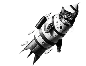 TIBA CREATIVE - Online Marketing Raketen - Cat in a Rocket